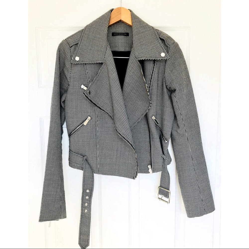 Christoper Kane Houndstooth Moto Jacket